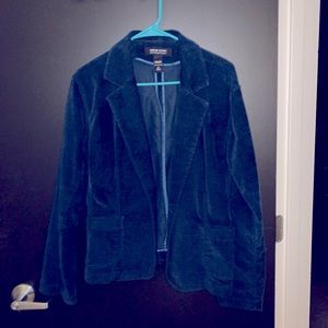 Blue velvet blazer